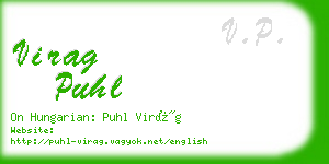 virag puhl business card